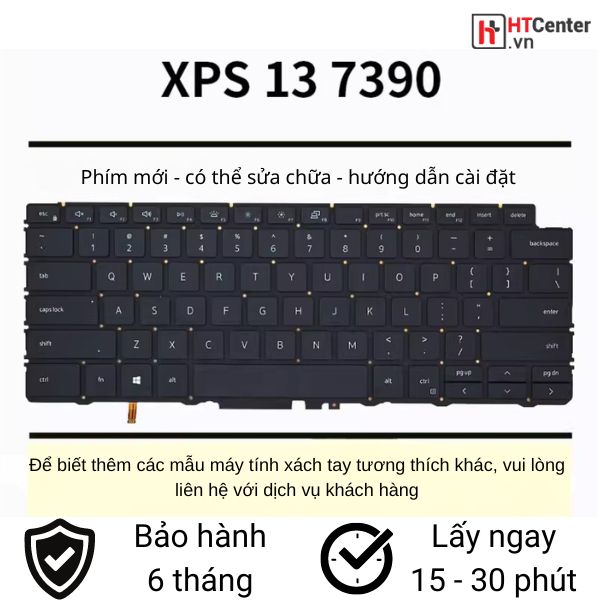 Bàn phím máy tính xách tay Dell XPS 13 XPS13-7390